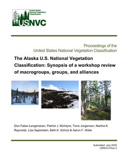 The Alaska US National Vegetation Classification