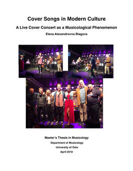 Cover Songs in Modern Culture. Master Thesis