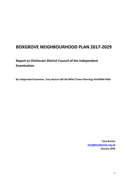 Boxgrove Neighbourhood Plan 2017-2029