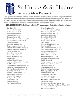 School Placement List