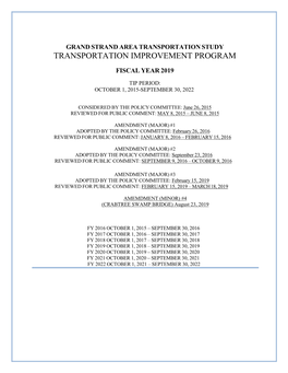 Transportation Improvement Program