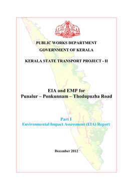 EIA and EMP for Punalur – Ponkunnam – Thodupuzha Road