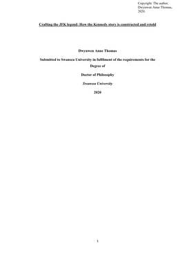 Crafting the JFK Legend: How the Kennedy Story Is Constructed and Retold