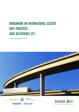 Benchmark on International Cluster Best Practices Sage Deliverable D7.1