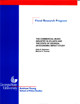 The Commercial Music Industry in Atlanta and the State of Georgia: an Economic Impact Study