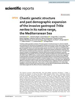 Chaotic Genetic Structure and Past Demographic Expansion of The