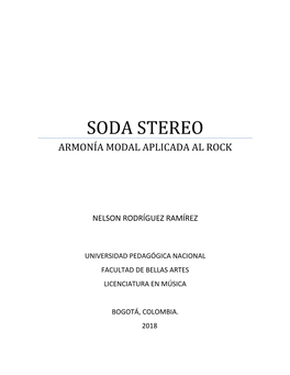 Soda Stereo Armonía Modal Aplicada Al Rock