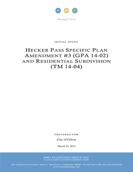 Amendment #3 (Gpa 14-02) and Residential Subdivision (Tm 14-04)