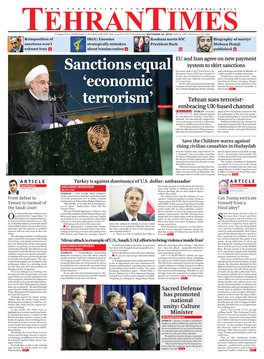 Sanctions Equal 'Economic Terrorism'