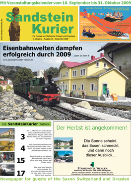 Eisenbahnwelten Dampfen Erfolgreich Durch 2009 Lesen Sie Seite 8