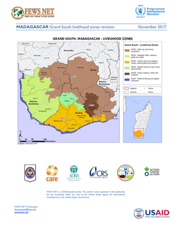 MADAGASCAR Grand South Livelihood Zones Revision November 2017