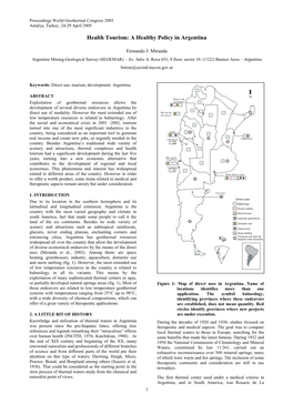 Health Tourism: a Healthy Policy in Argentina