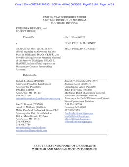 Case 1:20-Cv-00323-PLM-PJG ECF No. 44 Filed 06/30/20 Pageid.1184 Page 1 of 19