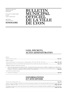 Bulletin Municipal Officiel Du 16 Janvier 2017