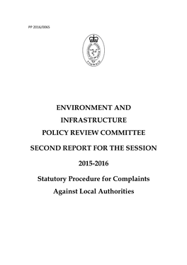 Environment and Infrastructure Policy Review Committee