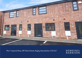 Plot 7, Imperial Mews, Off Oxford Street, Rugby, Warwickshire, CV21 3LY