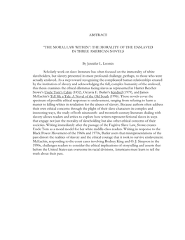 Abstract “The Moral Law Within”: the Morality of The