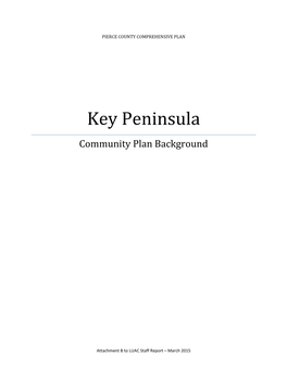 Key Peninsula Community Plan Background