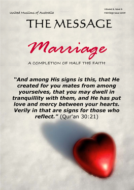 The Message Marriage Issue