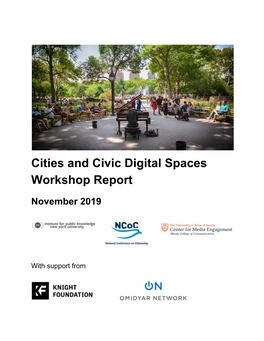 Cities and Civic Digital Spaces Workshop Report