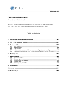 Fluorescence Spectroscopy