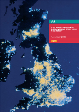 Joint Energy Security of Supply Working Group Third Report