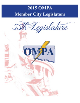 2015 OMPA Member City Legislators 55Th Legislature Senators
