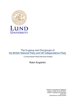 The In-Group and Out-Groups of the British National Party and UK Independence Party