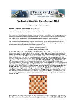 Tradewise Gibraltar Chess Festival 2014