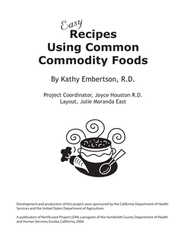 Easy Recipes Using Common Commodity Foods