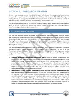 Section 6. Mitigation Strategy