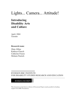 Disability Arts & Culture