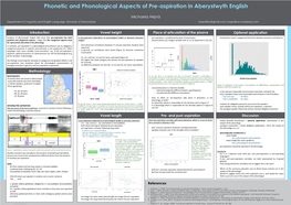 Phonetic and Phonological Aspects of Pre-Aspiration In