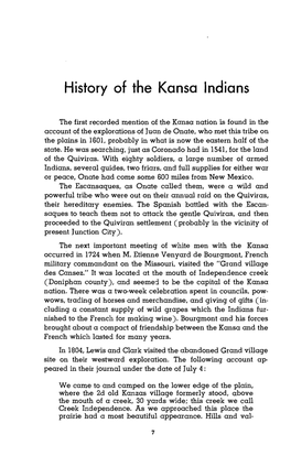 History of the Kansa Indians