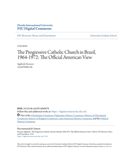 The Progressive Catholic Church in Brazil, 1964-1972: the Official