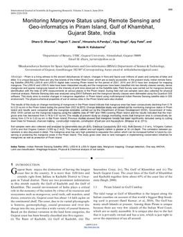 Monitoring Mangrove Status Using Remote Sensing and Geo-Informatics in Piram Island, Gulf of Khambhat, Gujarat State, India