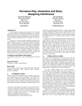 Designing Interference