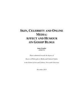 Affect and Humour on Gossip Blogs