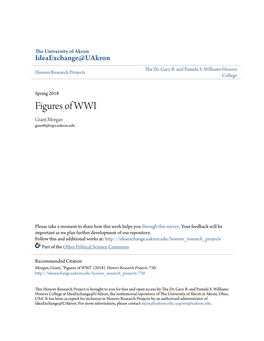 Figures of WWI Grant Morgan Gam48@Zips.Uakron.Edu