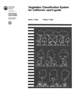 Vegetation Classification System for California: User's Guide