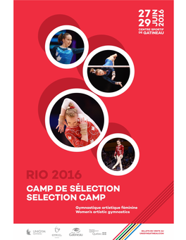 Bienvenue Au Camp De Sélection 2016 De Gymnastique Artistique Féminine