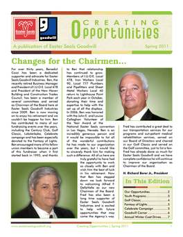 Opportunities ® a Publication of Easter Seals Goodwill Spring 2011