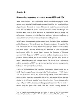 Chapter 2: Discovering Autonomy in Protest: Ampo 1960 and 1970