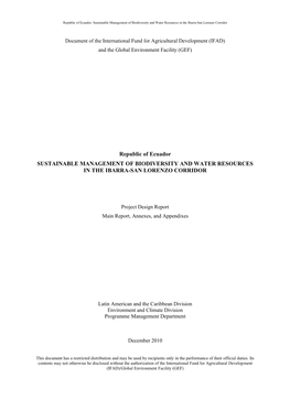 3. PDR GEF Ecuador (W-Out Annex 9) for Resubmission (CD-26-11)