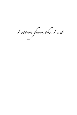 Letters from the Lost: a Memoir of Discovery by Helen Waldstein Wilkes Letters 9 SK (Proof 4) Layout 1 26/01/10 3:23 PM Page Iii