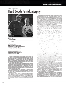 Head Coach Patrick Murphy