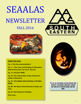 Newsletter Fall 2016