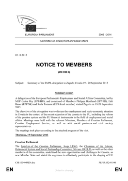 En En Notice to Members