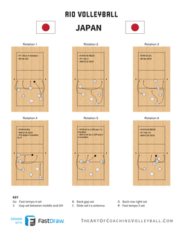 To View the Serve Receive Formations and Plays for Japan