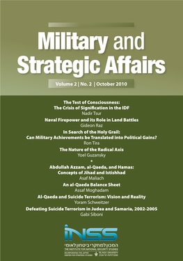 Military and Strategic Affairs, Vol 2, No 2